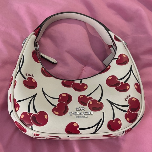 Coach Carmen Mini Crossbody Bag With Cherry Print - Picture 1 of 2